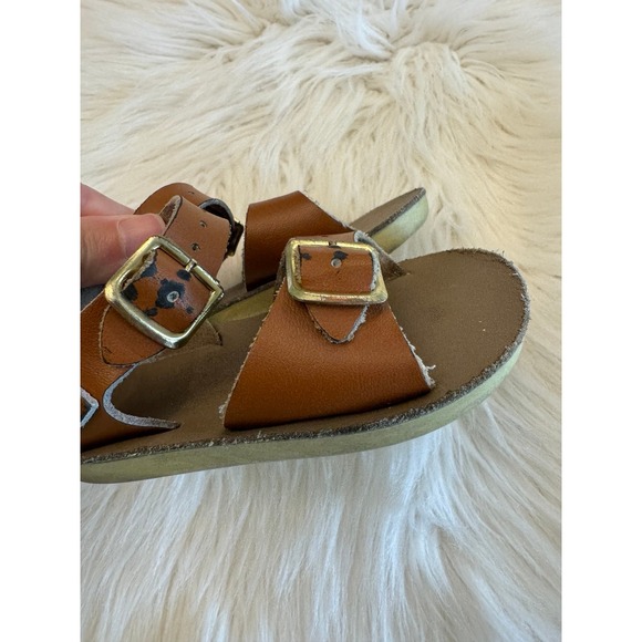 Sunsan brown leather sandals size 4 - Picture 2 of 4